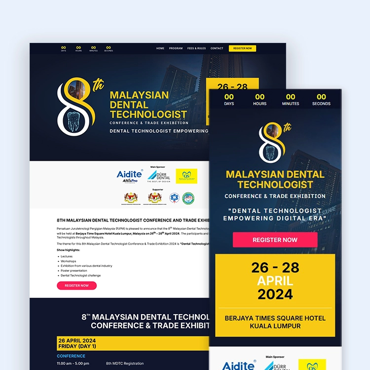 PJPM Conference website design Jaring Digital