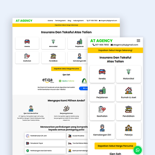 AT Agency website design Jaring Digital