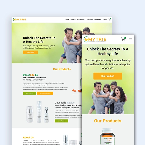 My Trie website design Jaring Digital